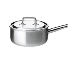 Steelpan 18 cm, laag model met deksel