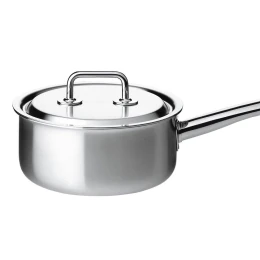 Steelpan 20 cm, laag model met deksel