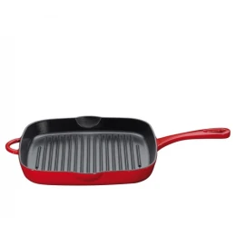Grillpan rood met handvat