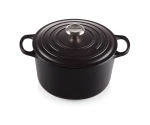 Mat zwart Rond 24cm Hoog model