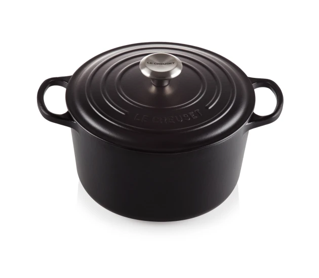 Mat zwart Rond 24cm Hoog model