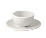Koffiekop en schotel zonder oor