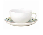 Cappuccinokop en schotel