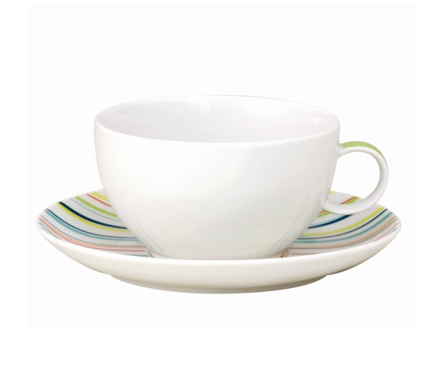 Cappuccinokop en schotel