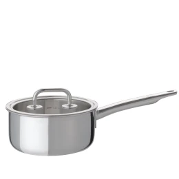 Steelpan met glasdeksel 16 cm