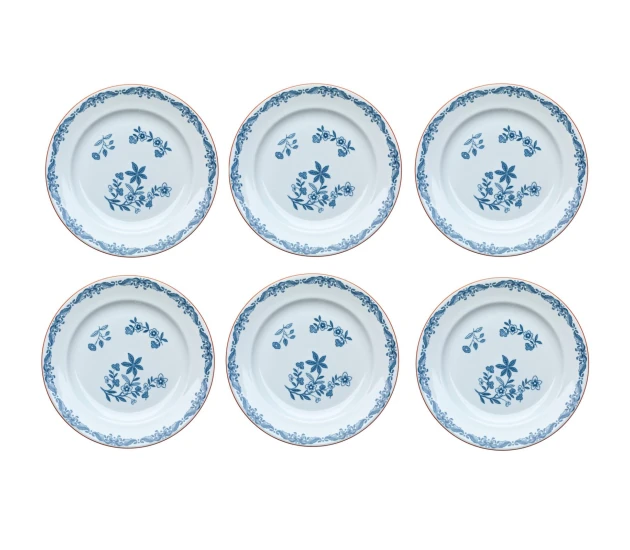 Set van 6 dinerborden