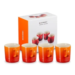 Grote beker Set/4 Oranjerood