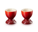 Eierdopje Kersenrood set/2