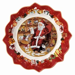 Schaal groot Santa leest verlanglijst