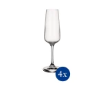 Set van vier flutes