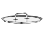Kookpan 16 cm, laag model met glasdeksel