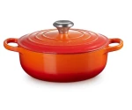 Oranjerood Rond 24 cm laag model
