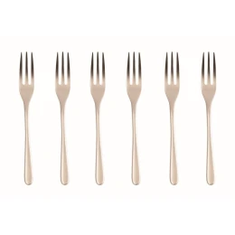 Antique Champagne Set van 6 Gebaksvorkjes